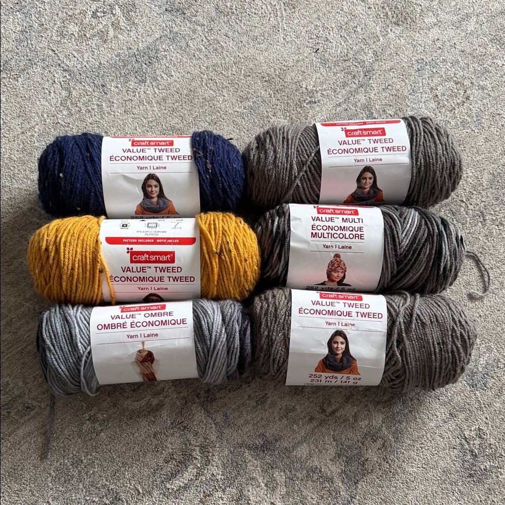 Craftsmart Yarn Bundle in Tweed and Ombre